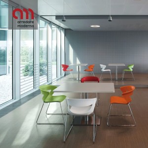 Sedia ufficio Kastel Kicca slitta impilabile - Arredare Moderno