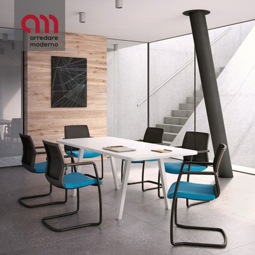 Sedia ufficio Kastel Karma a slitta - Arredare Moderno