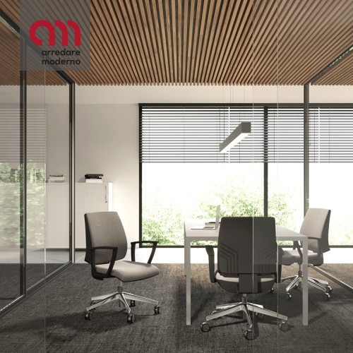 Sedia da ufficio ergonomica con braccioli Kastel Kubix