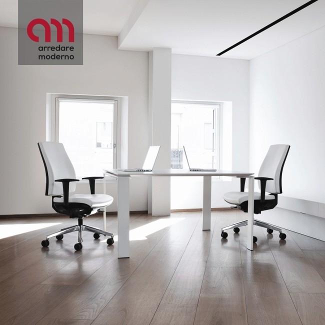 Sedia ufficio con braccioli ergonomica Kastel Kubika - Arredare Moderno