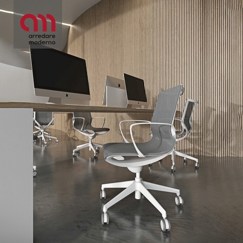 Sedia ufficio ergonomica Kastel Key Line con braccioli - Arredare Moderno