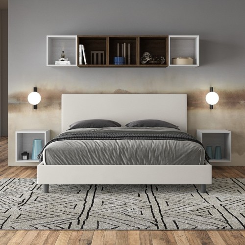 Letto matrimoniale Ityhome Naspy imbottito - Arredare Moderno