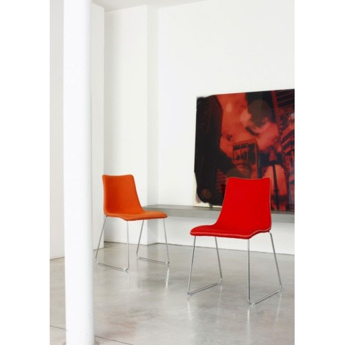 Sedia Scab Design Zebra Pop a slitta - Arredare Moderno