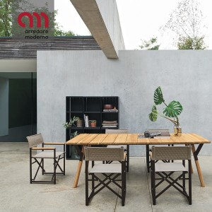 Sedia regista braccioli legno Varaschin Victor - Arredare Moderno