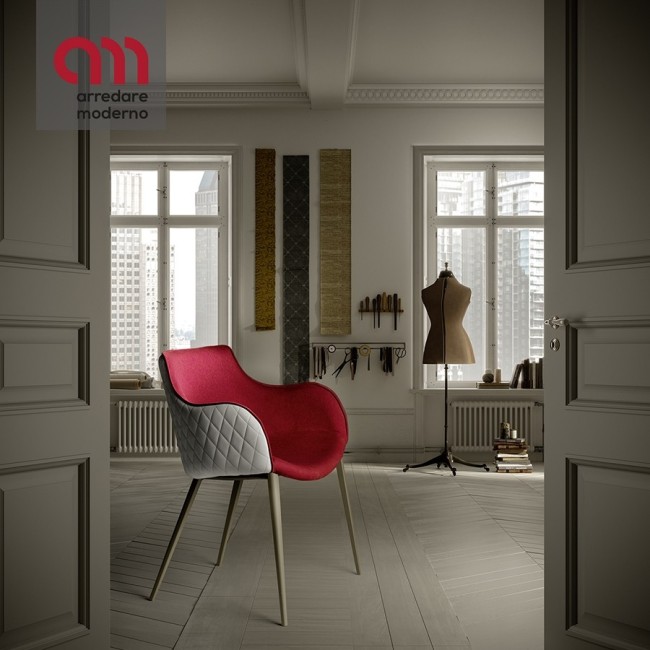 Sedia Zamagna Duke rivestita con braccioli - Arredare Moderno