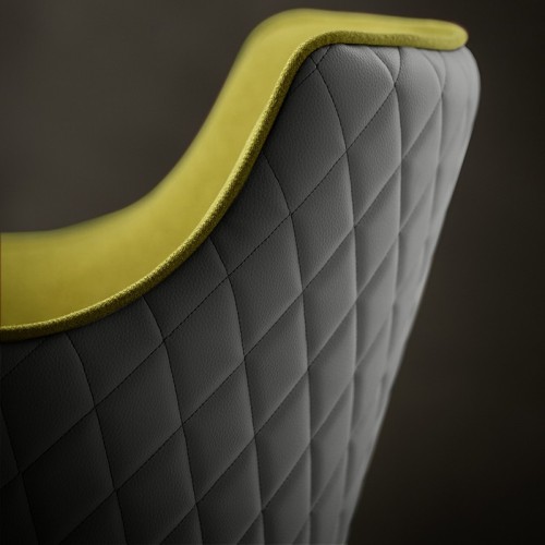 Sedia Zamagna Duke rivestita con braccioli - Arredare Moderno