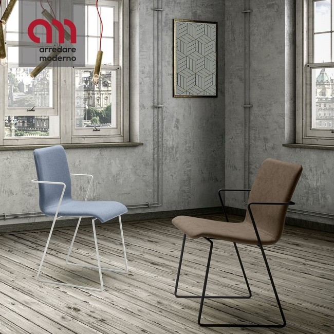 Sedia Zamagna Fluid con braccioli - Arredare Moderno