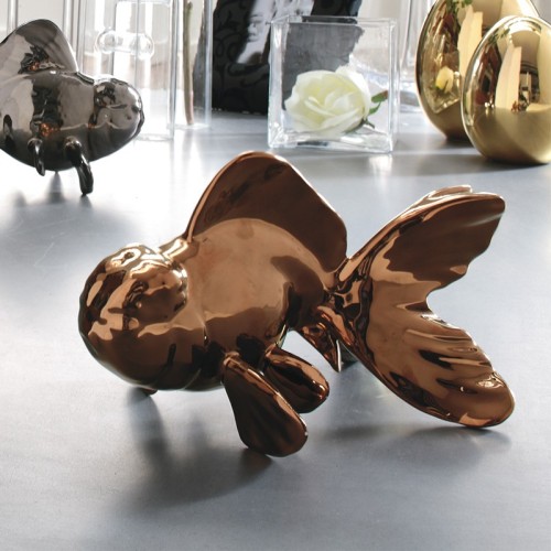 Pesce in ceramica smaltata Adriani e Rossi