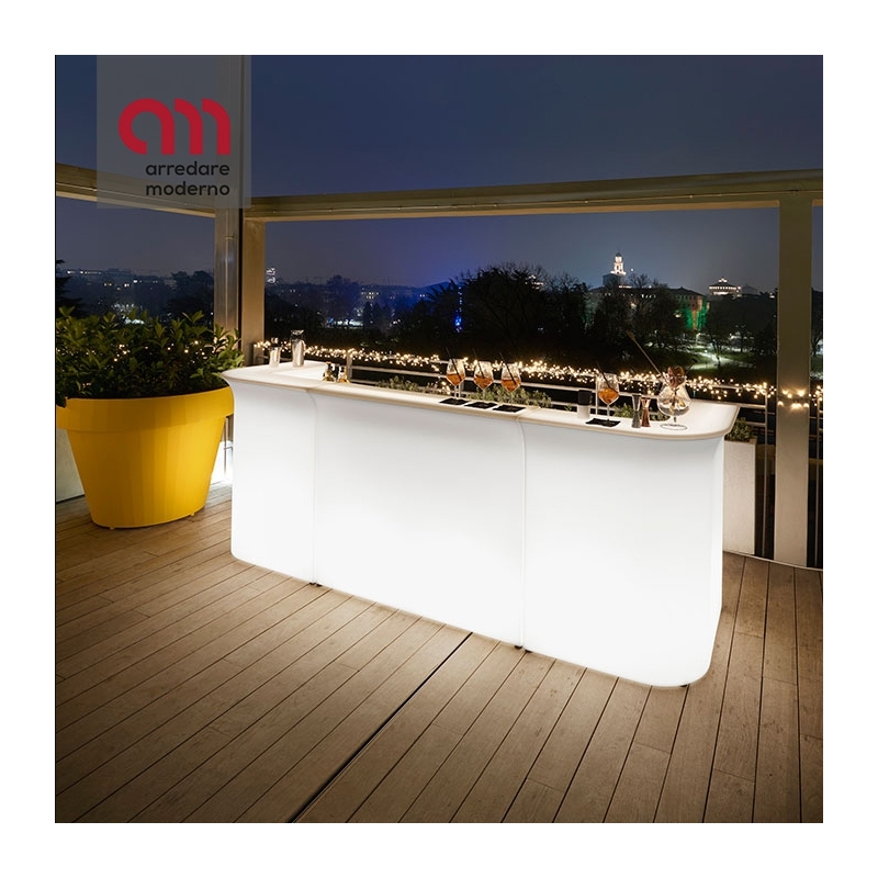Bancone bar Slide modello Break Line luminoso - Arredare Moderno