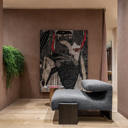 Poltrona imbottita Loveseat Moroso - Base in legno moderna