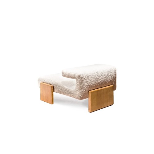 Poltrona imbottita Loveseat Moroso - Base in legno moderna