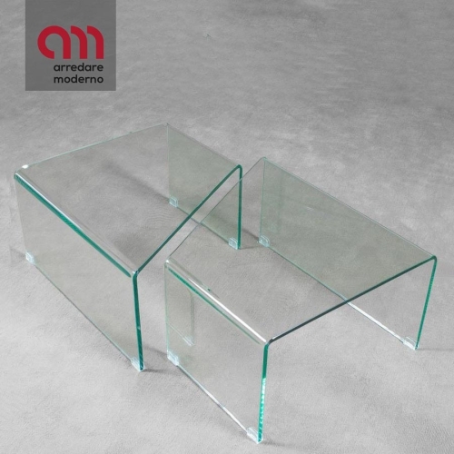 Set di 2 Tavolini in vetro Itamoby Mercury - Arredare Moderno