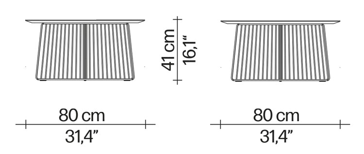 Petite table Anapo Driade dimensions