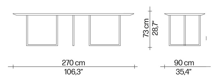 Table Gazelle Driade  270 cm