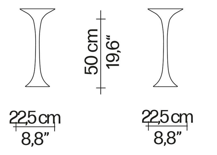 Petite table Ping II Driade dimensions
