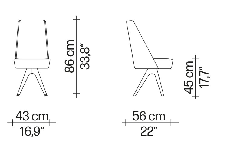 S.Marco chair Driade dimensions
