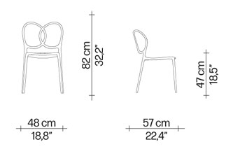 Sissi Chair Driade sizes