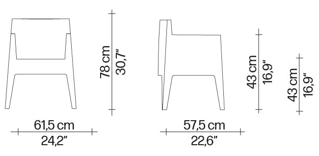 Petit fauteuil Toy Driade dimensions et couleurs
