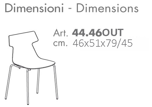 Giulia Chair Ingenia Casa Bontempi sizes