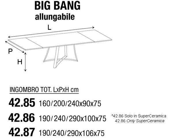 tavolo ingenia casa big bang all misure