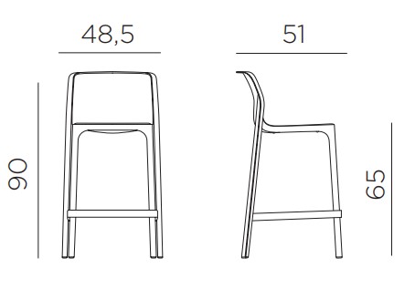tabouret net stool mini nardi dimensions