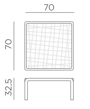 Dimensions de la table Komodo Nardi
