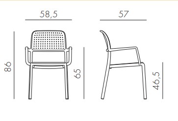 chaise bora nardi dimensions