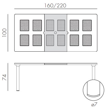 table libeccio nardi dimensions
