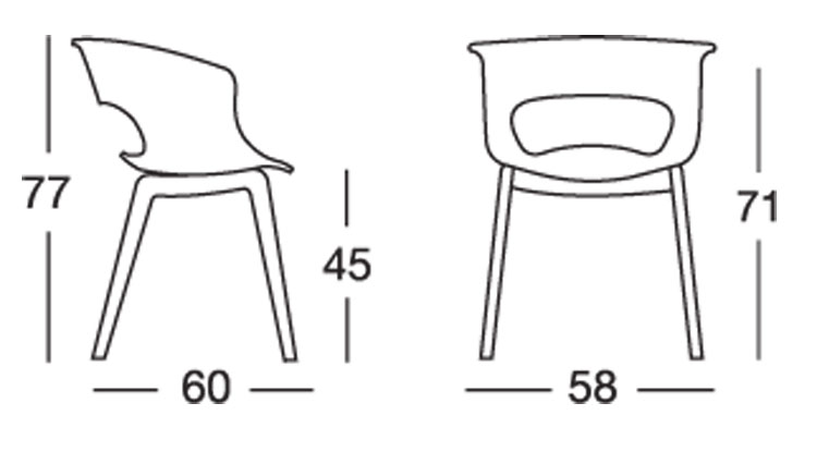 Natural-Miss-B-Pop-Scab-Chair Measurements
