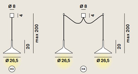 lampe-à-suspension-dry-h3-h4-rotaliana-dimensions
