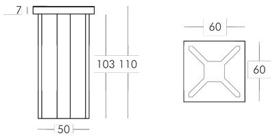 X2 bar table Slide dimensions