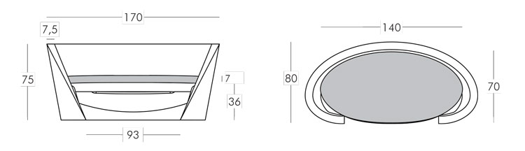 Sofa Rap Slide mesures et dimensions