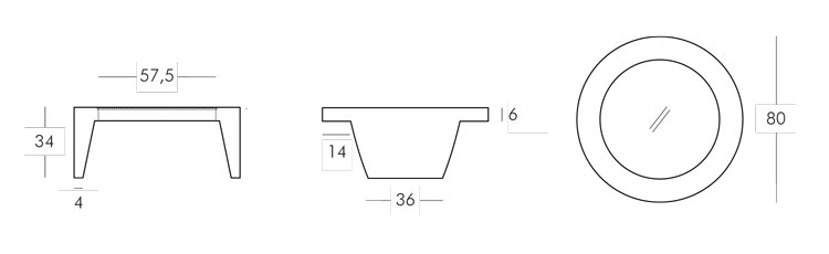 Petite table Tao Slide mesures et dimensions