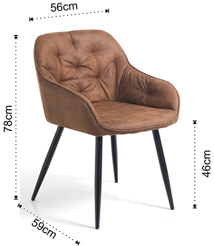 Dimensions de la chaise Lovely Tomasucci