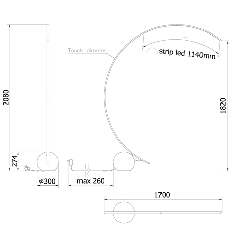 lampe-circle-bontempi-casa-dimensions