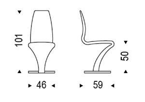 Sedia Betty Cattelan Italia dimensioni e misure
