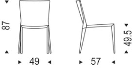 Beverly Chair Cattelan Italia dimensions and sizes