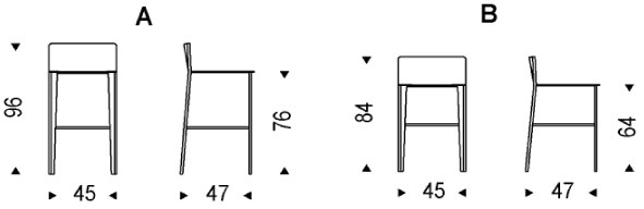 Sgabello Cliff Cattelan Italia dimensioni e misure
