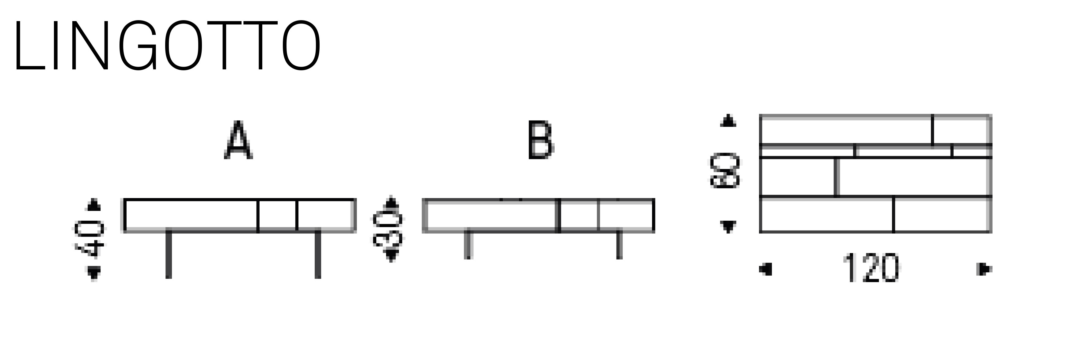 Tavolino Lingotto Cattelan Italia dimensioni