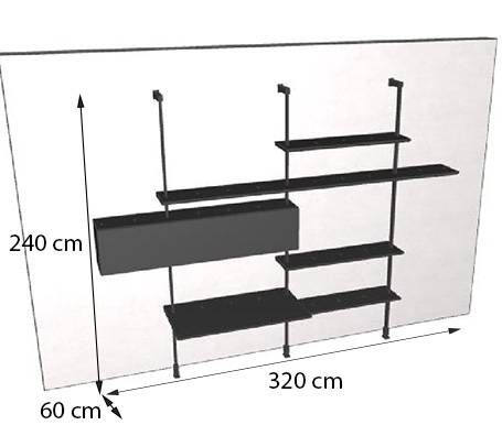 bookcase airport dimensions