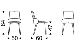 Sedia Ginger Cattelan Italia dimensioni e misure