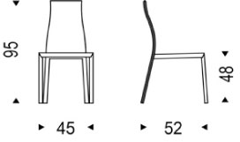 Kaori Chair Cattelan Italia dimensions and sizes