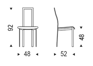 Lara Chair Cattelan Italia dimensions and sizes