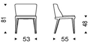 Magda Chair Cattelan Italia dimensions and sizes