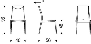 Maya Flex Chair Cattelan Italia dimensions and sizes