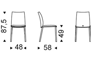 Rita Chair Cattelan Italia dimensions and sizes
