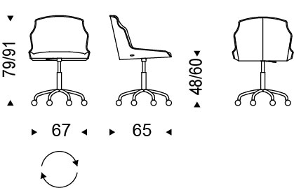 Chaise Tyler Wheels Cattelan dimensions