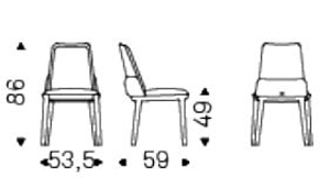 Belinda Chair Cattelan Italia sizes