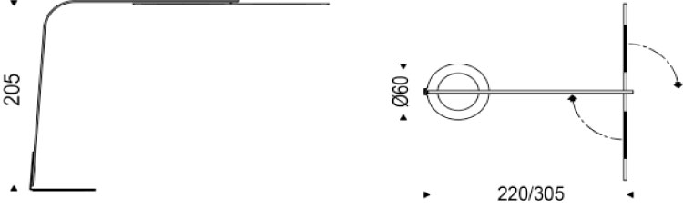 Lampada Stealth Cattelan Italia dimensioni e misure