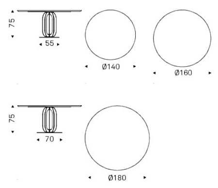 Table Soho Wood Cattelan Italia dimensions